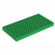 Lego kostka (kostička) 8x16, zelená (4181116, 420428)